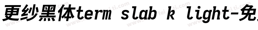 更纱黑体term slab k light字体转换